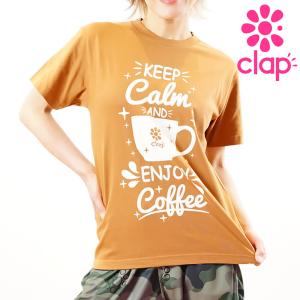 クラップ CLAP フィットネスウェア トップス レディース cafe clap Tee Tシャツ クラップ新作 カフェ クラップウェア clap tシャツ｜psps