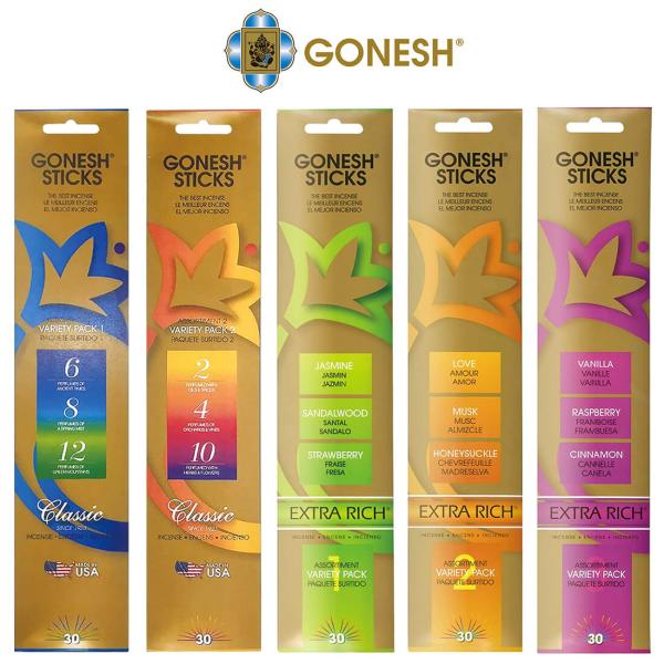 ガーネッシュ インセンス お香 GONESH バラエティパック 30本入 スティック No.6 No...