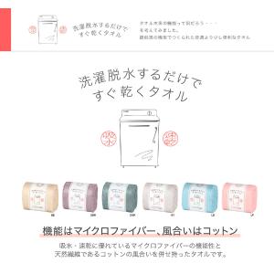 洗濯脱水するだけですぐ乾くタオル フェイスタオ...の詳細画像2