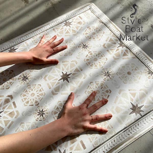 ヨガマット 3mm スタイルボートマーケット 173cm×61cm Moroccan tile ホワ...