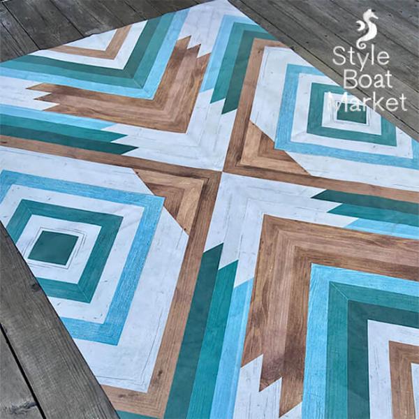 グランピングマット スタイルボートマーケット ヨガマット 折りたたみ 1mm ラグ 洗える ラグ 1...