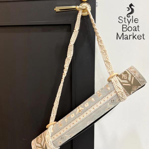 ヨガマット ケース ヨガマットバッグ おしゃれ 6mm対応 スタイルボートマーケット マクラメヨガマ...