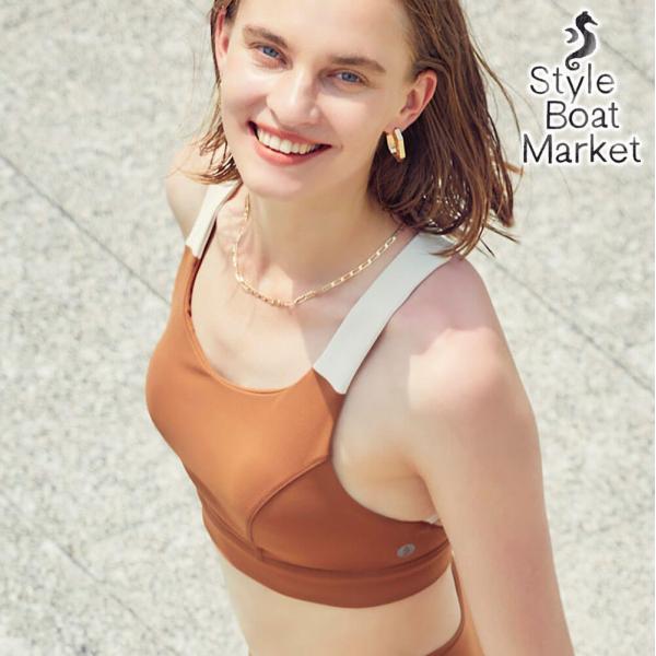スタイルボートマーケット ヨガ ピラティス ウェア ヨガウェア トップス カップ付 ブラトップ ショ...