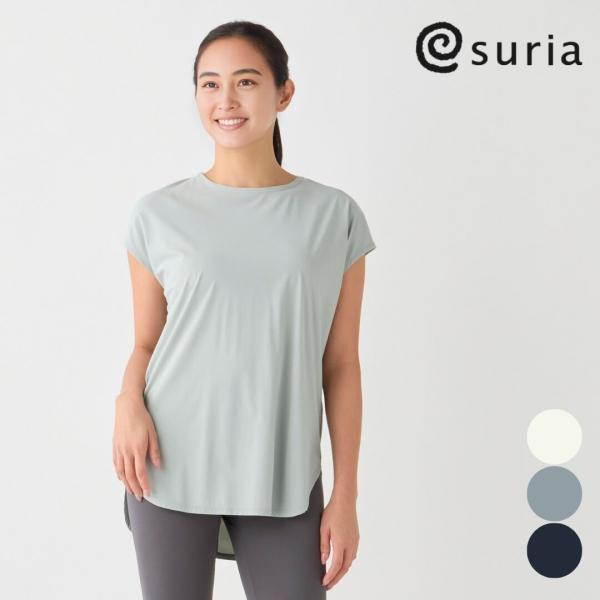スリア suria ヨガ トップス レディース クロケットトップ su-t814 半袖tシャツ スト...