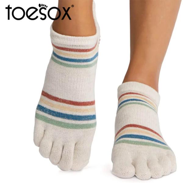 ToeSox 靴下 ローライズ フル ハーフ 日本正規品 ビンテージレインボー Full-Toe H...