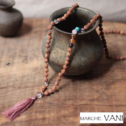 VANI マーラー chakrastone×crystal-knot マラ ヨガ アクセサリー 天然...