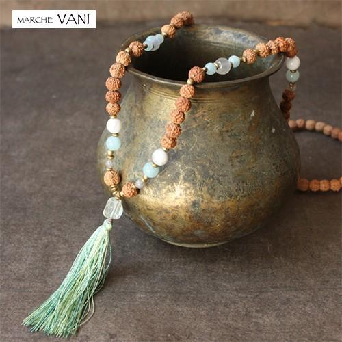 VANI マーラー greenery マラ ヨガ アクセサリー 天然石 ルドラクシャ 瞑想