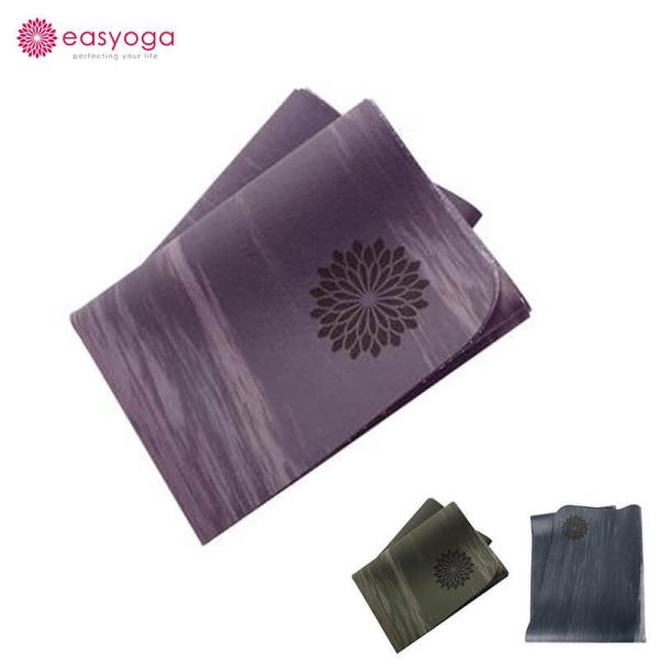 easyoga イージーヨガ ヨガマット 折りたたみ プレミアムラバー ハンディヨガマット ラバー ...