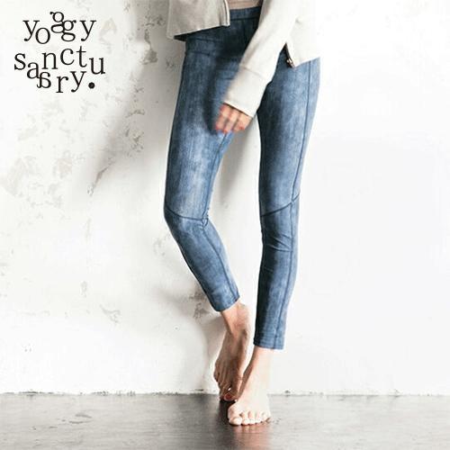 ヨギーサンクチュアリ デニムワークアウトレギンス yoggy sanctuary ヨガパンツ レギン...