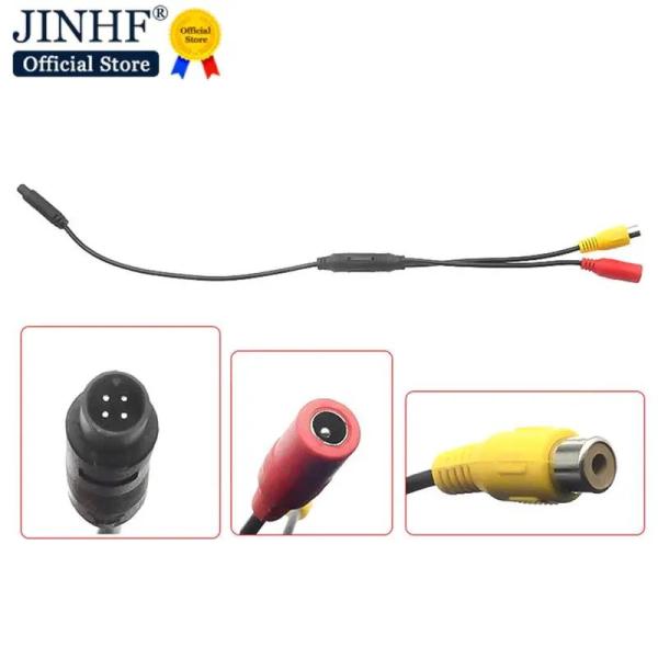 並行輸入品 逆バックアップカメラ 1ピース 4ピン オス メスコネクター RCA CVBS ワイヤー...