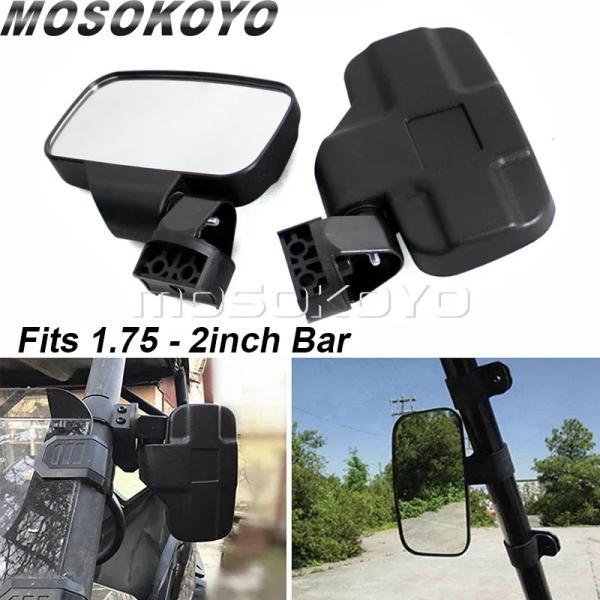 並行輸入品 ヤマハ ブラックテールビューミラーサイドミラー1.75インチ-2 "ポラリスレンジャーR...