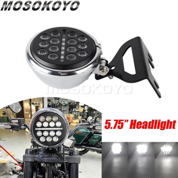 並行輸入品 ハーレーダビッドソン 5 3/4 " ヘッドライト 5.75 インチ ファット ボブ f...