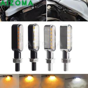 並行輸入品 バイクパーツ 回転信号付きユニバーサルモーターサイクルミニLEDフィラーランプ 点滅インジケーター 8mm 白