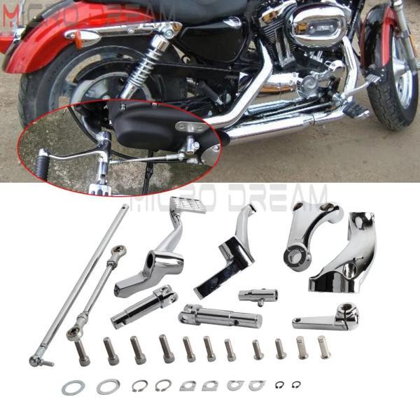並行輸入品 バイク アクセサリーフォワードコントロールフルフットペグレバー連携キットハーレースポーツ...