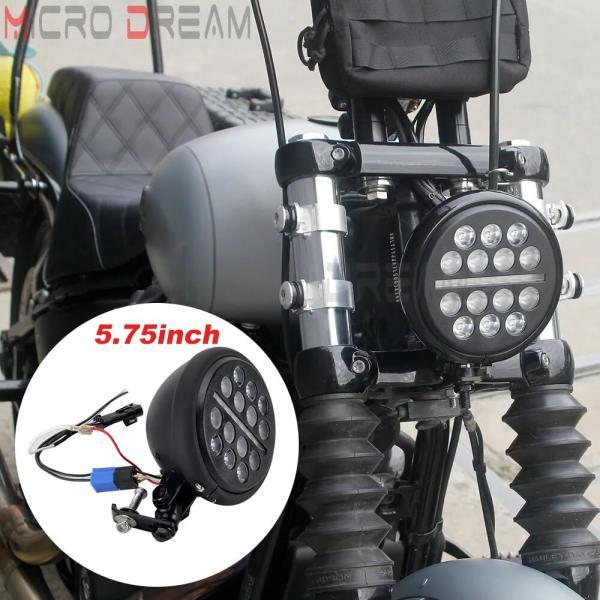 並行輸入品 LEDヘッドランプ 5.75インチ フロントライト ハーレーソフテイル ストリートボス ...