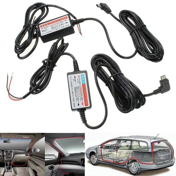 並行輸入品 Dc 12v 5v 2A 3.1メートル充電ケーブルミニ/マイクロusbハードワイヤコー...