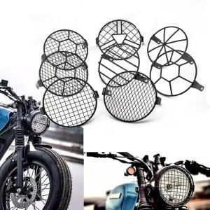 並行輸入品 ホンダ ヘッドライト カフェレーサー エンジンパーツ グリッドストリップ スター用6.5インチメタルグリルカバー