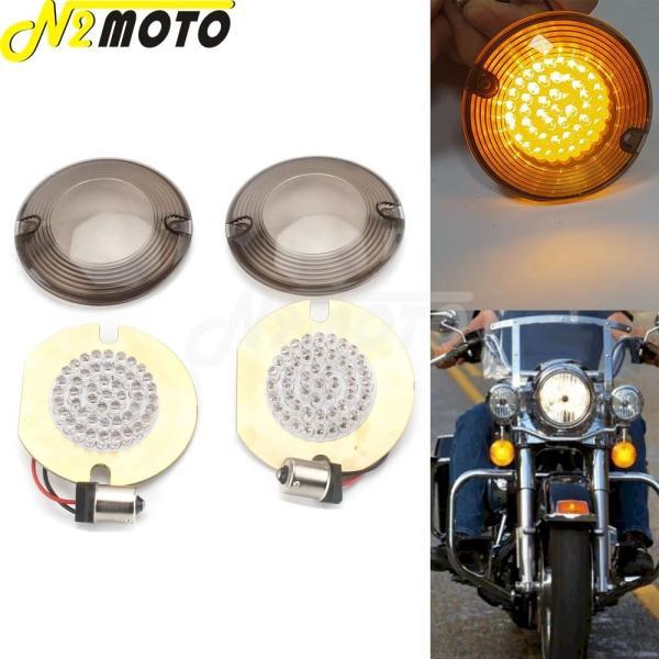 並行輸入品 ハーレー 12v ledシグナルライトインジケータウインカーミニロードエレクトラグライド...
