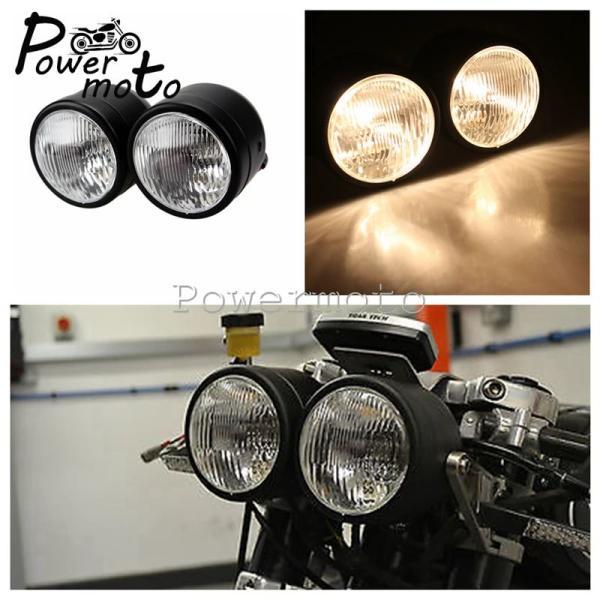 並行輸入品 デュアルLED バイクライト ダブルヘッド ハーレーツーリング クルーザー スズキ rm...