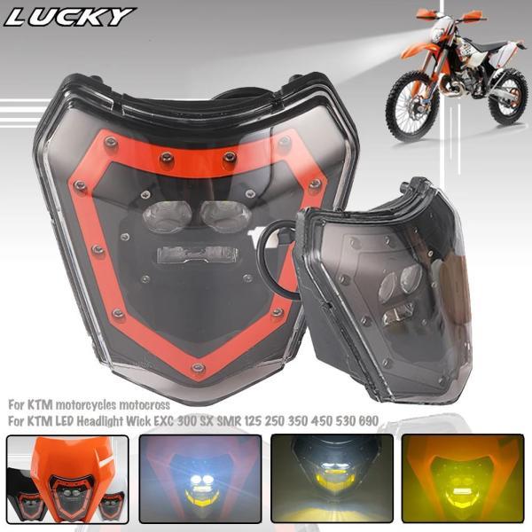 並行輸入品 KTM用LEDヘッドライト 互換性モトクロス バイクヘッドライト スーパーモデューロ 3...