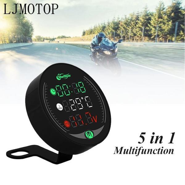 並行輸入品 カワサキ 5-IN-1 バイク温度計 電圧計 USBディスプレイ VERSYS 300X...