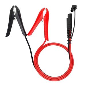 並行輸入品 バッテリーワニ口クリップクランプクリップオン SAE ソケットアウトレットバッテリーブーストケーブルヘビーデューティ 12V 16AWG コード 2FT