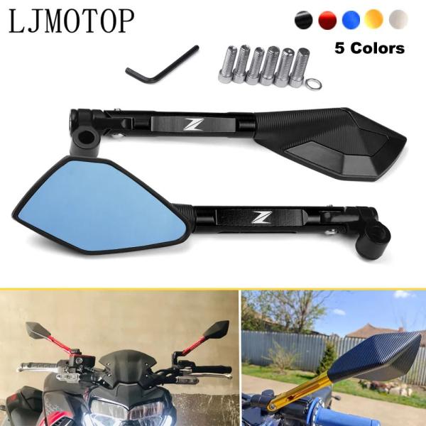 並行輸入品 ブルーアンチグレアミラー カワサキZ125 Z250 Z300 Z400 Z650 Z7...