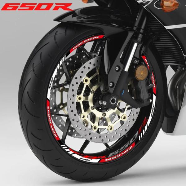 【並行輸入品】 ホイールステッカー反射CBR650Rリムデカールストライプテープアクセサリー防水ホン...