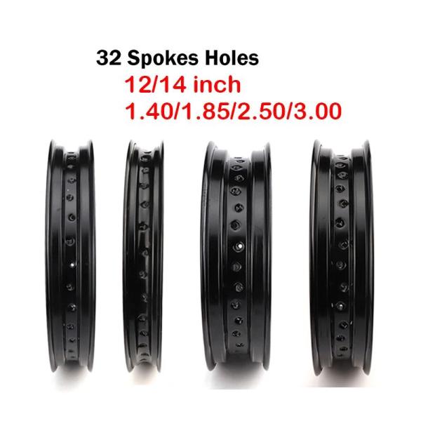 【並行輸入品】 バイク 12/14 インチ合金ホイールリム 32 スポーク穴 1.4/1.85/2....