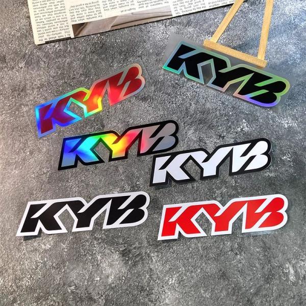 並行輸入品 2 個 KYB オートバイフロントフォークステッカー防水モトクロスサスペンションビニール...