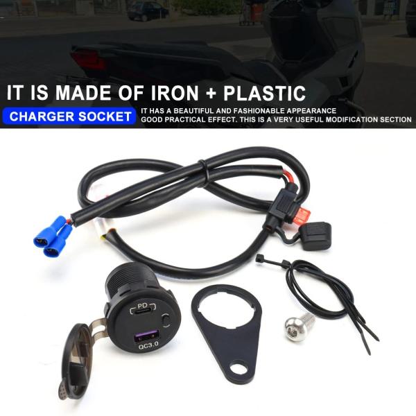 並行輸入品 MT-07 MT-09 XSR900 TRACER 900 GT オートバイ急速充電デュ...