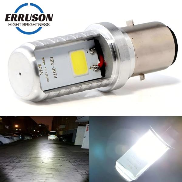 並行輸入品 H4/P15D/BA20D 18 ワット LED 2 COB オートバイヘッドライト電球...