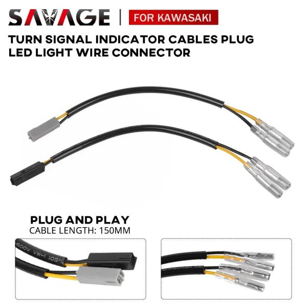 並行輸入品 カワサキ用ウィンカーケーブルアダプター インジケータープラグコネクタハーネス Z400 ...