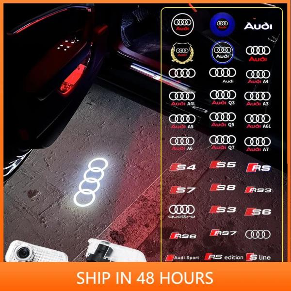 【並行輸入品】2個 LEDカーテシランプ エンブレム スタイリング アウディ Q3 8U Q5 8R...