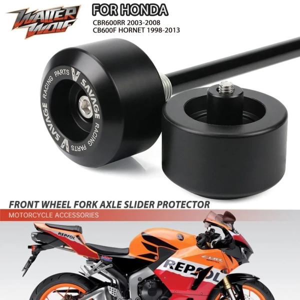 並行輸入品フロントホイールスライダーアクスルフォーククラッシュプロテクター ホンダ CBR600RR...