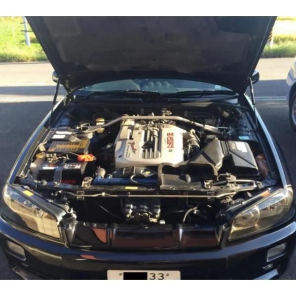 並行輸入品日産スカイライン GT-R R33 1995-1998 フロントボンネットフード ガススト...