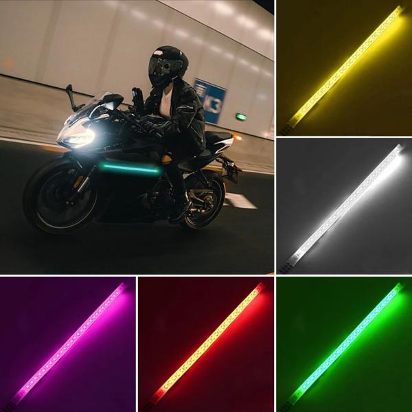 並行輸入品12V 32 LED オートバイ装飾ライト DRL 車ストロボフラッシュストリップ 防水 ...