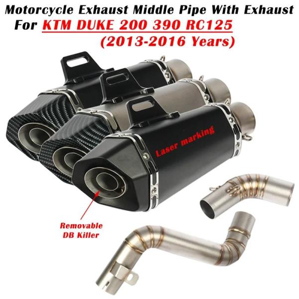 並行輸入品KTM DUKE 200 390 RC125 2013-16 用 オートバイ排気エスケープ...