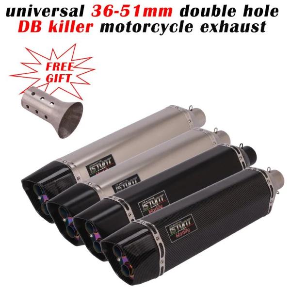 並行輸入品570MM オートバイテール排気エスケープ ダブルアウトレットパイプ マフラーチップチュー...