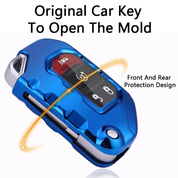 並行輸入品QHCP 車用キーケース カバー ホルダー 2 3 ボタン TPU リモートキーシェル キ...