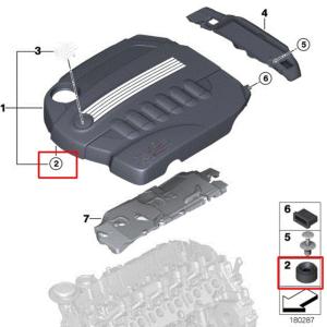 並行輸入品2ピースエンジンカバーラバーマウント...の詳細画像2