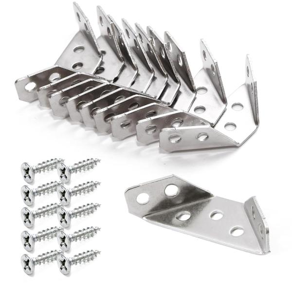 Pstyle. 棚受け金具 l字アングル 棚 固定 金具 ステー 10個セット PST-162