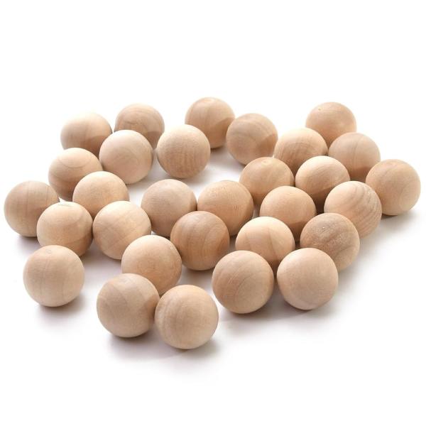 Pstyle. 木製 ボール 木 球体 玉 ウッドボール 穴なし クラフト PST-165