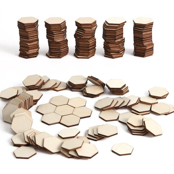 Pstyle. 木材 スライス 六角形 木 板 ウッド チップ DIY 木片 PST-180