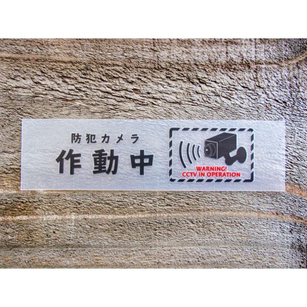 chu 06 ステッカー 2枚組 防犯カメラ作動中 切り文字 カッティング シール ラベル ピクトグ...