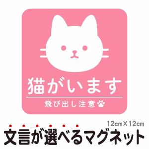 マグネット 猫がいます 飛び出し注意 ドアの開閉にご注意ください 脱走防止 注意喚起 いぬ ねこ ペット 玄関 入口 ドア ポスト インターホン 防水 防犯 cim2