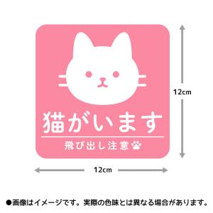 ステッカー 猫がいます 飛び出し注意 ドアの開...の詳細画像2