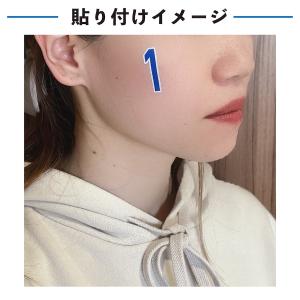 数字 青 中サイズ 2枚入 水無しで貼れる タ...の詳細画像2