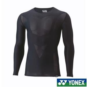 《送料無料》2024年1月下旬発売　YONEX　ユニセックス　Vネック長袖シャツ　STBA1023　ヨネックス　テニス　バドミントン　コンプレッションウェア｜ptennis