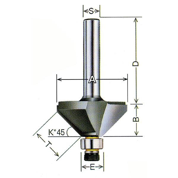 ルータービット・コーナービット 角面 3分